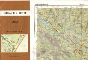 Salla / Saija topograafinen 4622+4624 kartta 1:100 000