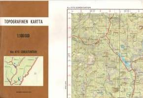 Salla / Sorsakoski 4713 topografinen kartta 1:100 000