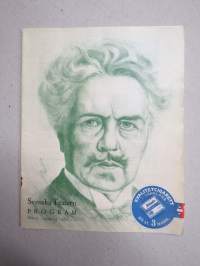 Svenska Teatern Helsingfors program spelåret 1934-35 Prinsen af Schiras, Tavarisch, Gustav Vasa, Du sköna ungdomstid, Minna von Barnhelm -käsiohjelma
