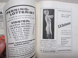 Svenska Teatern Helsingfors program spelåret 1935-36 Lilla Helgonet, Plats för ungdomen!, Jungfruburen, Agamemnon, Sockenskomakarna -käsiohjelma