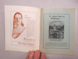 Svenska Teatern Helsingfors program spelåret 1937-38 Vita hästen (Im weissen Rösll) -käsiohjelma