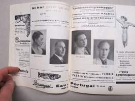 Svenska Teatern Helsingfors program spelåret 1937-38 Vita hästen (Im weissen Rösll) -käsiohjelma