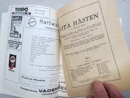 Svenska Teatern Helsingfors program spelåret 1937-38 Vita hästen (Im weissen Rösll) -käsiohjelma
