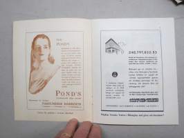 Svenska Teatern Helsingfors program spelåret 1937-38 Kvinnorna -käsiohjelma