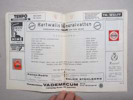 Svenska Teatern Helsingfors program spelåret 1937-38 Jean -käsiohjelma