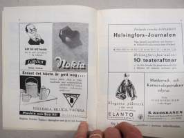 Svenska Teatern Helsingfors program spelåret 1937-38 Höfeber -käsiohjelma