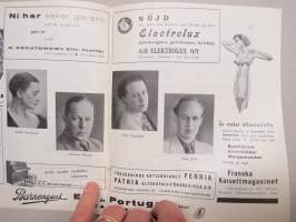 Svenska Teatern Helsingfors program spelåret 1937-38 Höfeber -käsiohjelma