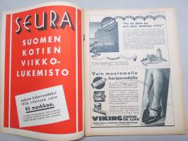 Kotiliesi 1935 nr 21 marraskuu I, sis. mm. seur. artikkelit / kuvat / mainokset; Kansikuva piirtänyt Martta Wendelin, Nekto-laihdutusaine, Ilmari Wirkkala -