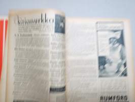 Kotiliesi 1935 nr 21 marraskuu I, sis. mm. seur. artikkelit / kuvat / mainokset; Kansikuva piirtänyt Martta Wendelin, Nekto-laihdutusaine, Ilmari Wirkkala -