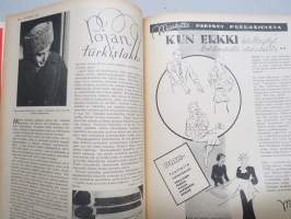 Kotiliesi 1935 nr 21 marraskuu I, sis. mm. seur. artikkelit / kuvat / mainokset; Kansikuva piirtänyt Martta Wendelin, Nekto-laihdutusaine, Ilmari Wirkkala -