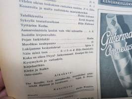 Kotiliesi 1935 nr 21 marraskuu I, sis. mm. seur. artikkelit / kuvat / mainokset; Kansikuva piirtänyt Martta Wendelin, Nekto-laihdutusaine, Ilmari Wirkkala -