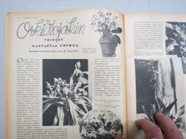 Kotiliesi 1935 nr 20 lokakuu Kansikuva Martta Wendelin Aiheita mm  orkideojakin voidaan kasvattaa kotona, Vuoden 1935 kenkämalleja