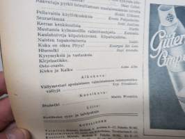 Kotiliesi 1935 nr 20 lokakuu Kansikuva Martta Wendelin Aiheita mm  orkideojakin voidaan kasvattaa kotona, Vuoden 1935 kenkämalleja