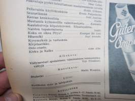 Kotiliesi 1935 nr 20 lokakuu Kansikuva Martta Wendelin Aiheita mm  orkideojakin voidaan kasvattaa kotona, Vuoden 1935 kenkämalleja