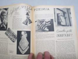 Kotiliesi 1935 nr 19 lokakuu Kansikuva Martta Wendelin (lapset syyssateessa) , Hilda Ihamuotila Histan kartanon emäntä, riistaruokia