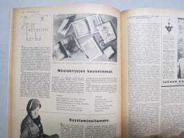 Kotiliesi 1935 nr 19 lokakuu Kansikuva Martta Wendelin (lapset syyssateessa) , Hilda Ihamuotila Histan kartanon emäntä, riistaruokia