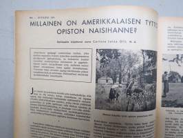 Kotiliesi 1935 nr 17, kansikuvitus Martta Wendelin, sis. mm.; Onko lunttaaminen vaarallista?, Keittiökaapistoja, Vaatekaapin katselmusta, Kun meillä on vieraita,