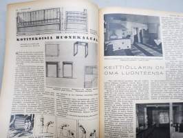 Kotiliesi 1935 nr 17, kansikuvitus Martta Wendelin, sis. mm.; Onko lunttaaminen vaarallista?, Keittiökaapistoja, Vaatekaapin katselmusta, Kun meillä on vieraita,