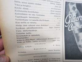 Kotiliesi 1935 nr 17, kansikuvitus Martta Wendelin, sis. mm.; Onko lunttaaminen vaarallista?, Keittiökaapistoja, Vaatekaapin katselmusta, Kun meillä on vieraita,