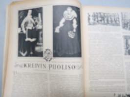 Kotiliesi 1935 nr 12, kansikuva Martta Wendelin, Iso tietosanakirja, Suomen järvistä ja niiden rannoista, Karjalaisten häitten itkuvirsistä, Neulevaatteet, ym.