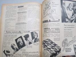 Kotiliesi 1935 nr 12, kansikuva Martta Wendelin, Iso tietosanakirja, Suomen järvistä ja niiden rannoista, Karjalaisten häitten itkuvirsistä, Neulevaatteet, ym.