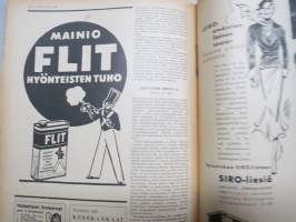 Kotiliesi 1935 nr 12, kansikuva Martta Wendelin, Iso tietosanakirja, Suomen järvistä ja niiden rannoista, Karjalaisten häitten itkuvirsistä, Neulevaatteet, ym.