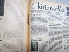 Kotiliesi 1935 nr 12, kansikuva Martta Wendelin, Iso tietosanakirja, Suomen järvistä ja niiden rannoista, Karjalaisten häitten itkuvirsistä, Neulevaatteet, ym.