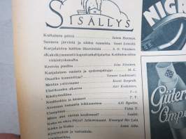 Kotiliesi 1935 nr 12, kansikuva Martta Wendelin, Iso tietosanakirja, Suomen järvistä ja niiden rannoista, Karjalaisten häitten itkuvirsistä, Neulevaatteet, ym.