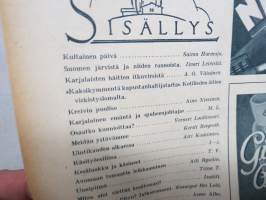 Kotiliesi 1935 nr 12, kansikuva Martta Wendelin, Iso tietosanakirja, Suomen järvistä ja niiden rannoista, Karjalaisten häitten itkuvirsistä, Neulevaatteet, ym.
