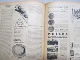 Kotiliesi 1935 nr 9 1.5.1935, Kansi Martta Wendelin,Lapset luontoa rakastamaan, Pienasuntonäyttely mm. Artek-kalusteita, Hedelmäpuut, Virkistyslomat, ym.