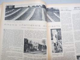 Kotiliesi 1935 nr 6, kansikuva Martta Wendelin, Mikä on ihmiselle tärkeintä elämässä?, Perheenemäntä kotiapulaisensa työnjohtajana, Työhulluus, Kultatähkäpäivä!, ym.