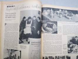 Kotiliesi 1935 nr 6, kansikuva Martta Wendelin, Mikä on ihmiselle tärkeintä elämässä?, Perheenemäntä kotiapulaisensa työnjohtajana, Työhulluus, Kultatähkäpäivä!, ym.