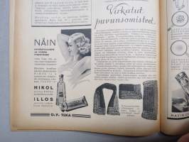 Kotiliesi 1935 nr 6, kansikuva Martta Wendelin, Mikä on ihmiselle tärkeintä elämässä?, Perheenemäntä kotiapulaisensa työnjohtajana, Työhulluus, Kultatähkäpäivä!, ym.