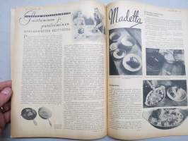 Kotiliesi 1935 nr 2, 15.1.1935, Kansi Martta Wendelin, Runsaasti kuvia, mainoksia  ja artikkeleita, Vuoden 1935 ajankuvaa. Rauman pitsinnyplääjät