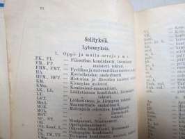 Suomenmaan Waltio-Kalenteri (valtiokalenteri / statskalender) 1896