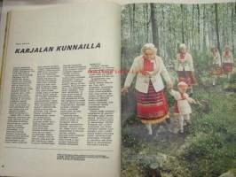 Kotiliesi 1969 nr 12 (Seija Katila: Karjalan kunnailla, Äyräpään kansallispukuja, kuvat Kalervo Manninen. Suomenlinnan kesä. Kerttu ja Kaarlo Sukki.