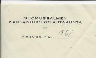 Suomussalmen Kansanhuoltolautakunta Suomussalmi 1941 -  firmalomake