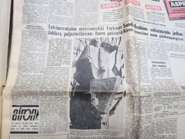 Uusi Suomi 1961, 13.4.1961, Juri Gagarin - Neuvostomajuri kiersi maapallon avaruudessa, Adolf Eichmann oikeudessa, ym.