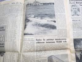 Uusi Suomi 1961, 13.4.1961, Juri Gagarin - Neuvostomajuri kiersi maapallon avaruudessa, Adolf Eichmann oikeudessa, ym.