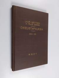 Oikeustapauksia senaatin oikeusosastosta ja korkeimmasta oikeudesta vuosilta 1911-30