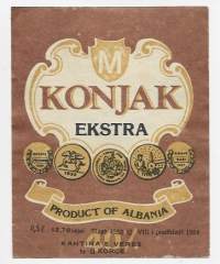 Konjak - viinaetiketti