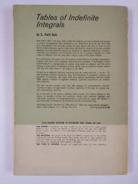 Tables of indefinite integrals