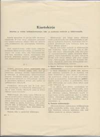Sotaväen ja eräiden kulkulaitosvirastojen ...  kassa 1935 -kiertokirje