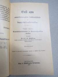 Ensi apu onnettomuuden kohtauksissa ja tappelutantereella. Lyhyt ohjaus Armeliaisuusosastoja ja Parannusjoukkoja varten 1886 (Näköispainos 1981)