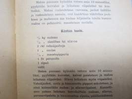 Lentolehtinen 1917 - Helsingin kaupungin kalliinajan kotitalouskomitea - Sarja II -ruokaa vähäarvoisista lihoista sekä vihanneksista