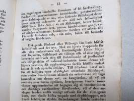 Tal, vid Kejser. Finska Hushållnings-Sälskapets Semi-Sekularfest den 1 November 1847, af N.H. Pinello -puhe Suomen Talousseuran 50-vuotisjuhlassa