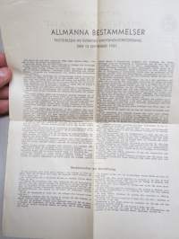 Aktiebolaget Finnboda Varf - Anbud 1949 -formulär / tarjouspyyntölomake