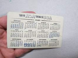 American Overseas Airlines - AOA 1948 -pocket calendar / taskukalenteri