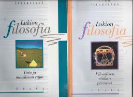 Lukion filosofia : Etiikan perusteet ja  Tieto ja maailman rajatKirjaHenkilö Airaksinen, Timo, Otava 1998  yht 2 kirjaa