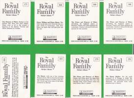 The Royal Family, 1988. Keräilykuvia Englannin Kuninkaallisesta perheestä: The Queen Mother, Diana, Charles, E II, Margaret, William, Henry, Philip, Anne etc.
